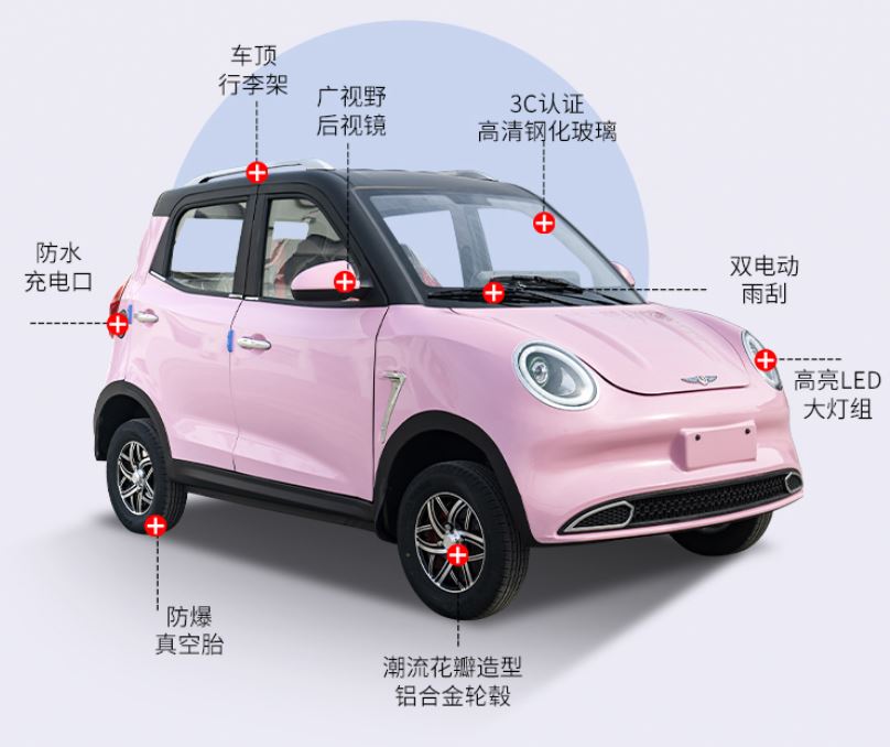 Cute mini EV Ladybug e-Car 3KW 50KM - Image 12