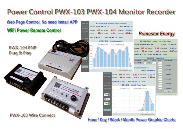 PWX-103 Power Control Monitor Recorder 3-Outlets AC Power Meter Analyzer WiFi Web Controls - Image 11